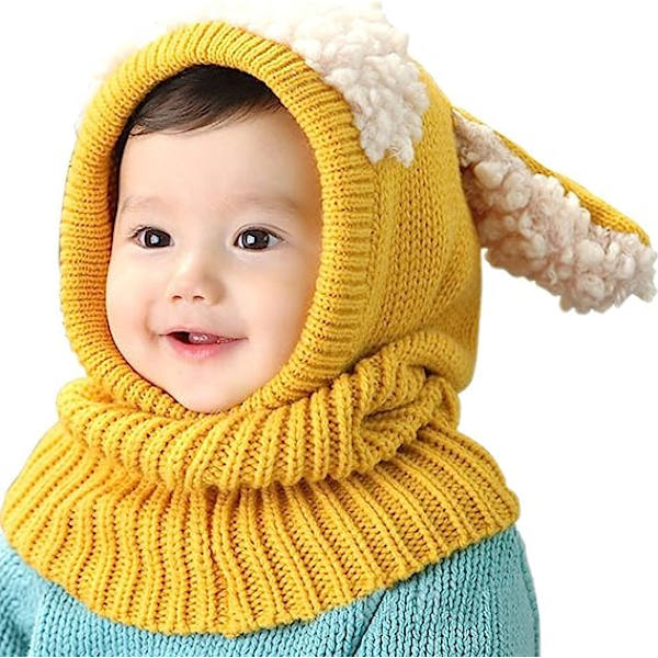 Koreansk vintervalpform En bit ull babycape varm sjal Ba