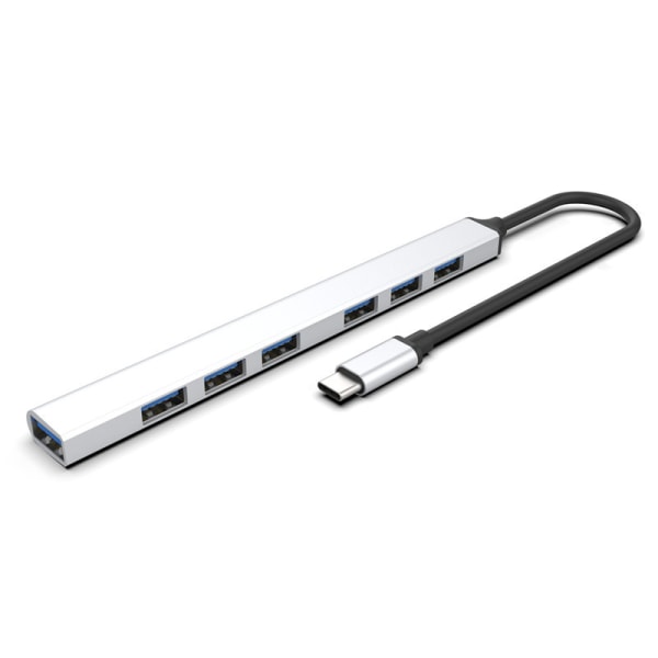 USB en sju portars expansionshubb TYPE 7 portars förlängningsdocka multifunktionell datorexpansionsdocka