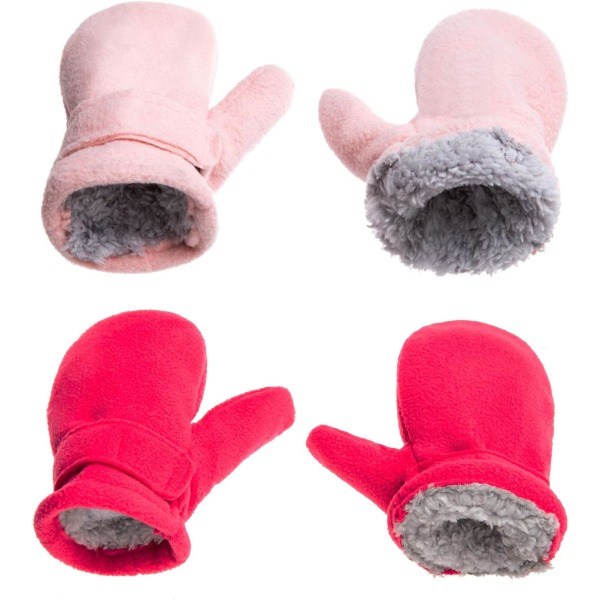 Baby vinterhandsker Babypige justerbare udendørs handsker, fleece Li