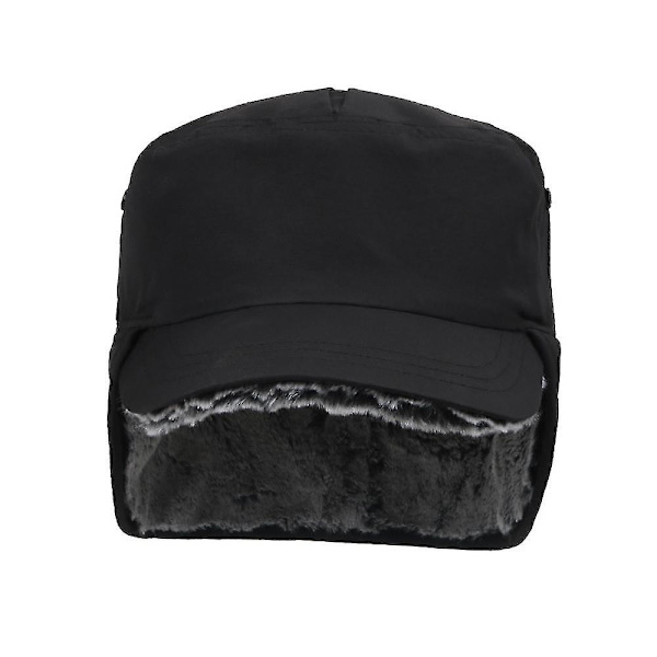 Vintervarm Øreklapper Hat med Spids Kasket Basecap Trapper Vandafvisende Unisex (Blå)