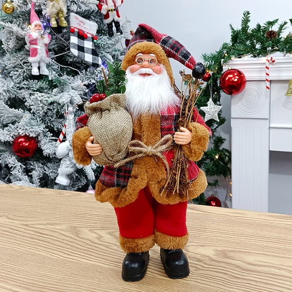 Stående Tomte Mini Figur 30cm Traditionell Röd Jul