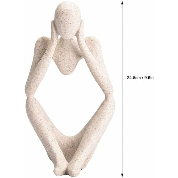 Resin Figur av Tenker Person Abstrakt Ornament Skulptur