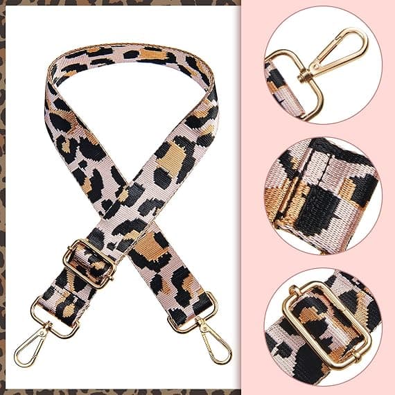 1PC(blå) Skulderstropp Erstatning Bred Leopard Skulderstropp S