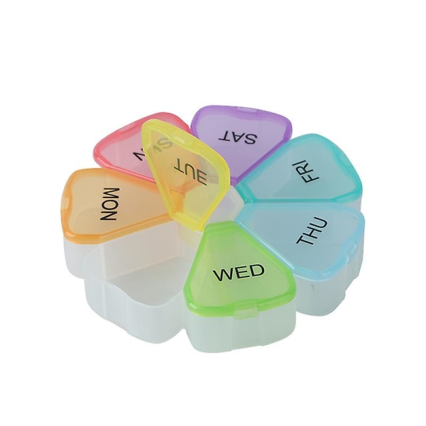 7 dagars veckovis Pill Boxes Organizer Bärbar Medicin Förvaring Box Daglig Tablet Pill Pot Boxes