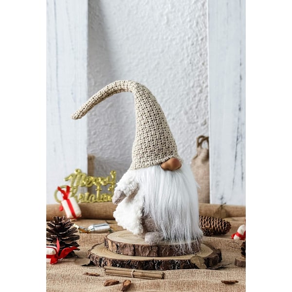 Käsityönä valmistettu ruotsalainen Tomte-tonttu, joulukoriste tai