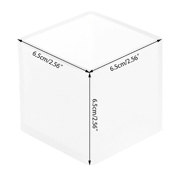 Gennemsigtig firkantet kubeform Krystal Epoxyharpiksforme DIY-håndværk 65*65*65mm