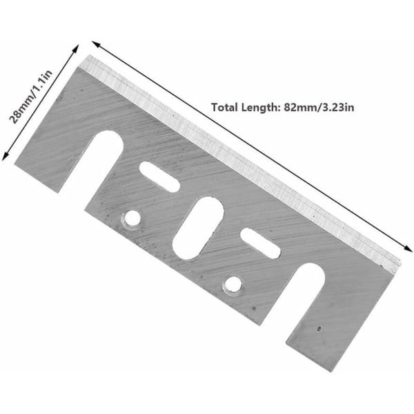 Ett par elektriska hyvelersättningsblad 3-1/4 tum 82x28x3mm HSS