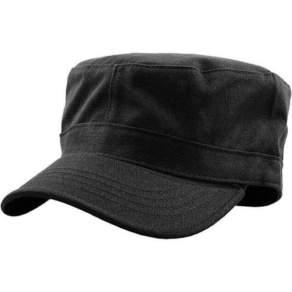 Basic Everyday Military Style Hat Flat Cap (Sort)