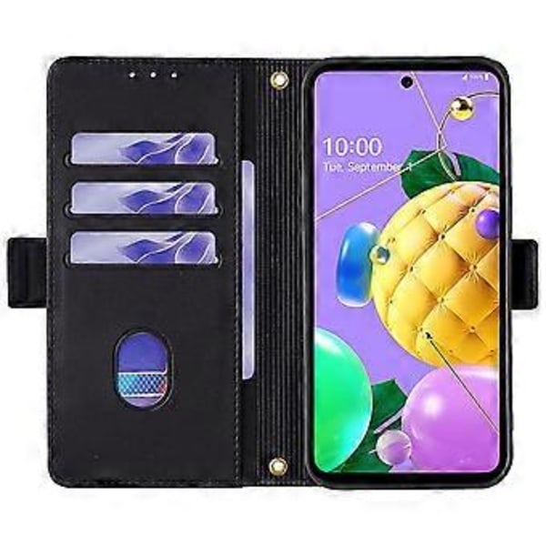 För LG K52 Plånboksfodral RFID-skydd PU Läder Crossbody Telefonväska Fodral Style D