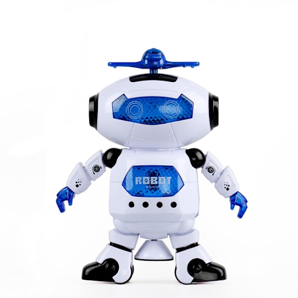 Gående robotlegetøj til børn - 360° dansende robotlegetøj med flas