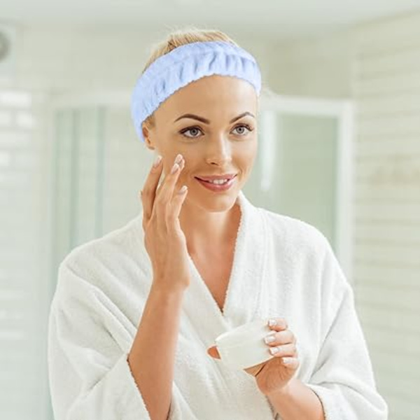 1 st spa-hårband för handled och ansiktsrengöring, ansiktsmakeup, mikrofi