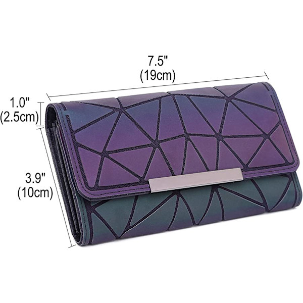 Geometrisk Lång Plånbok Mode Ljus Treviks Lattice Plånbok för Kvinnor