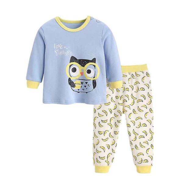 Owl Printed Kids Long-sleeved High Quality Outfit Set（73cm）