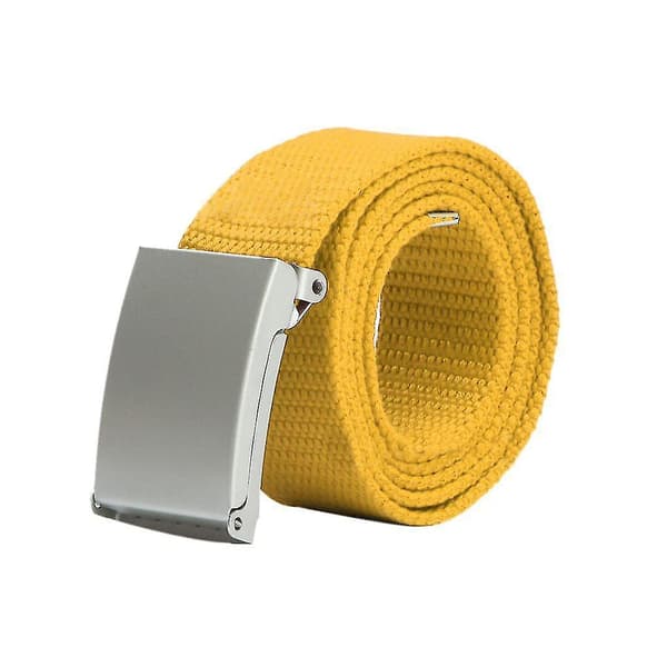 Mænd Kvinder Plain Webbing Canvas Spænde Tilbehør Bælte
