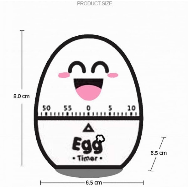 Søt kjøkken egg timer 60 minutter tegneserieformet mekanisk alarm Nydelig tidsstyring Brukes til matlaging, baking（Blå）