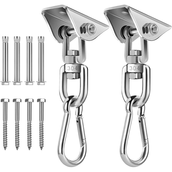 2 set Heavy Duty Takkrokar Rostfritt Stål Hängare Krokar 360°