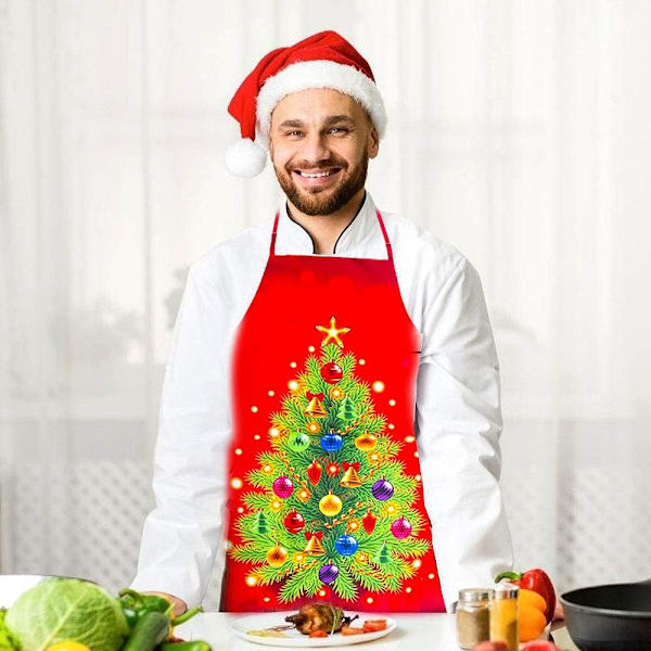 Julskärd, tryckt förkläde, kreativt förkläde, vuxenmatlagning