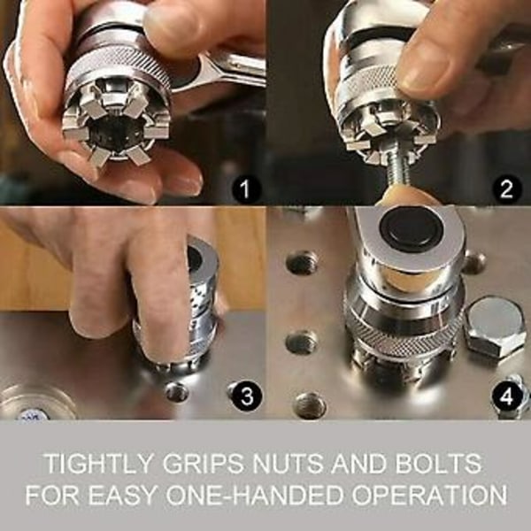 Universal justerbar topnøgle adaptiv multifunktionsdrev topnøgle adaptiv all-fitting multi boremaskine tilbehør universal topnøgle muffe Pow