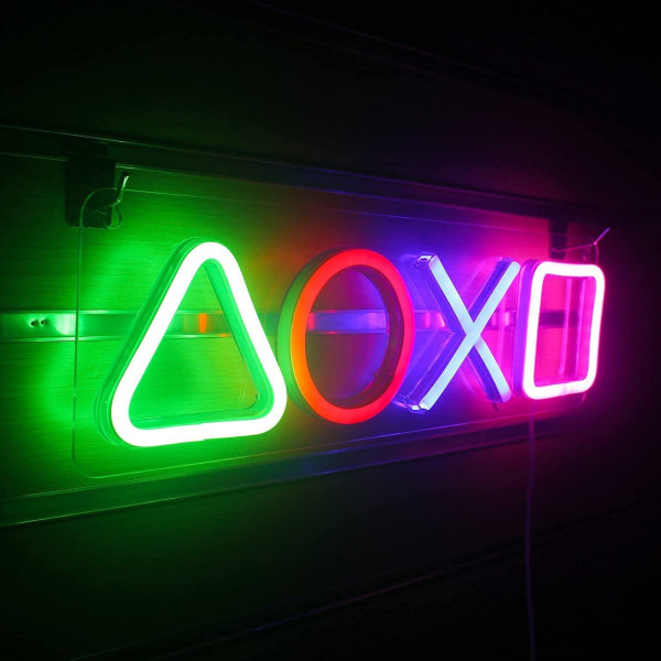 LED-remsa spellampa - PS Playstation-symbollampa - Neonljus