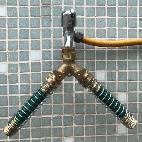 Messingmanifold, 3/4\" Y-splittet kranunion messingmanifold for vask