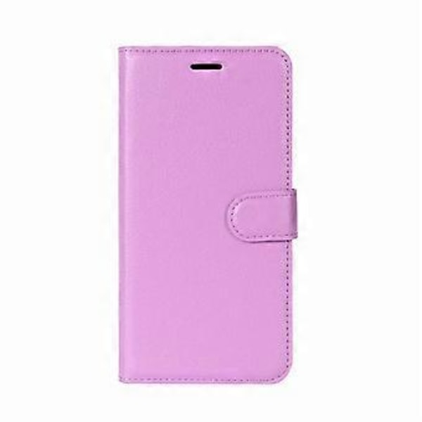 Litchi Tekstur Stand Læder Wallet Mobil Case til Sony Xperia XA2 - Lilla Purple