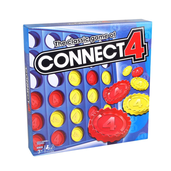 Klassisk rutenett, 4 på rad-spill, strategibrettspill for barn, 2 spill