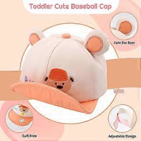 Baby sød baseballkasket bomuld baby blød hat solskærm baseballkasket (orange)