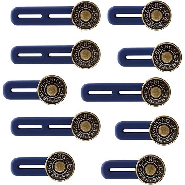 10-pack Byxeknappsförlängare, Elastisk Knappsförlängare, Justerbar