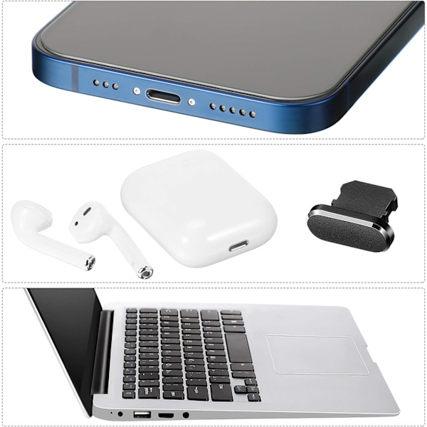 Dammplugg i metall för telefon, kompatibel med iPhone 11/11 Pro/
