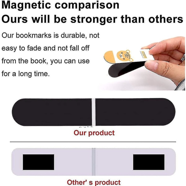 36 stycken magnetiska bokmärken Sidmarkörer, 36 magnetiska optiska bokmärken