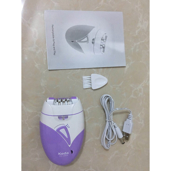 Epilator, 2 hastigheder -189A Elektrisk epilator Opladning USB-kabel til