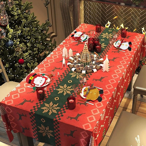 6 st/set Bestickshållare Jul, Jultomten Snögubbe