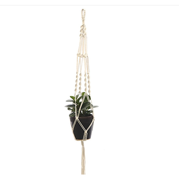 Macrame Hängande Korg Bomullssnöre Hängande Korg Blomkruka Plan