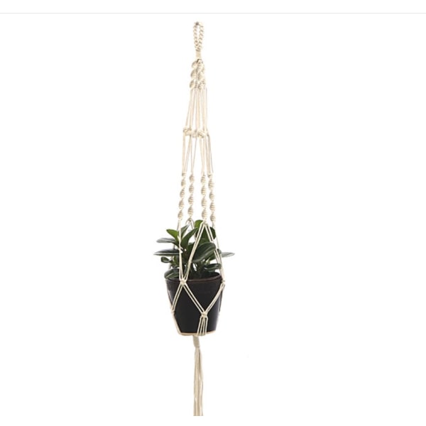 Macrame hængende kurv bomuldsreb hængende kurv blomsterpotte plante