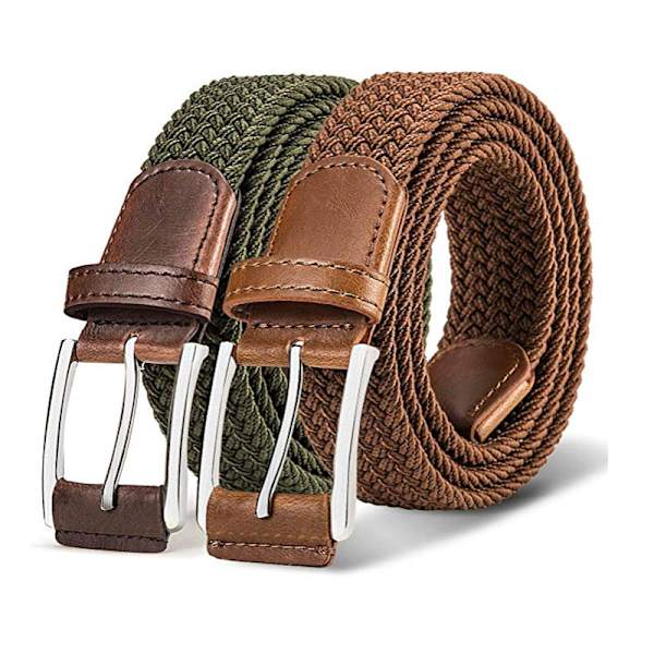 2-delad elastisk midjeband, vävd golfbältesväv för män och kvinnor