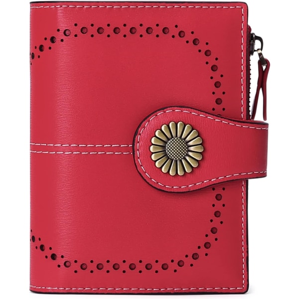 Red, wallet Women's leather wallet Women's card holder Women's zi