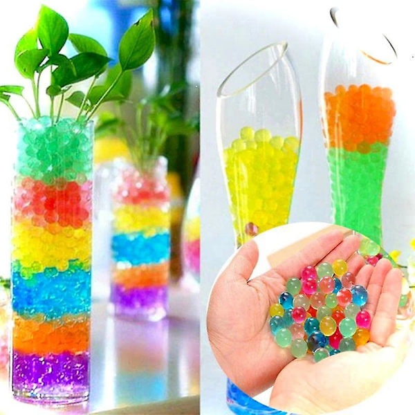 Moniväriset vesihelmet myrkyttömät biohajoavat vesihelmet | Crystal Aqua Jelly Beads, kodin ja pöydän koristelu