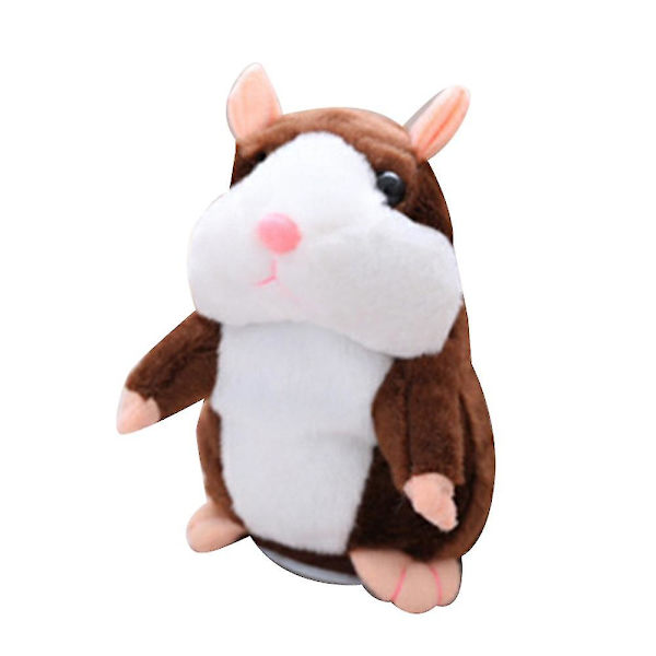 Puhuva hamsterilelu, interaktiiviset lelut, toista mitä sanot puhuva hamsterilelu, elektroninen äänilelu (tummanruskea)