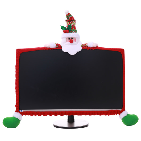 Julemand computer støvdæksel 19-27\" julepynt tredimensionelt tegneserie computer cover non-woven computer kjole