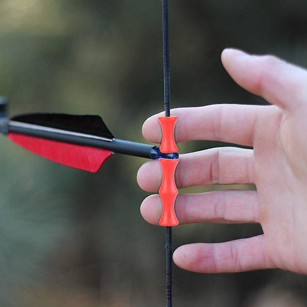 1 set bågskydd för fingrar, quickshot finger saver silikonfingerskydd för recurve compoundbåge (röd)