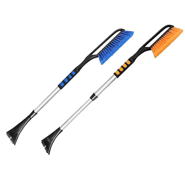 Bilspade for snørydding, isskraping og snøfeiing (oransje)