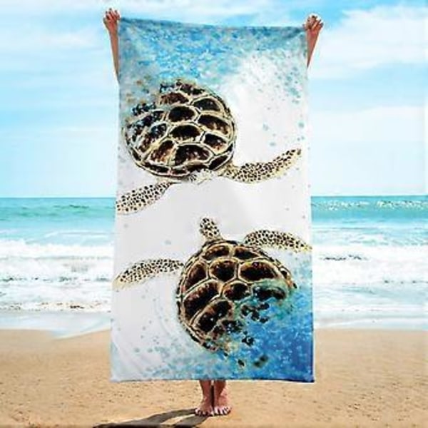 Mikrofiber Strandhandduk Superlätt Färgglad Badhandduk Sandtät Strandfilt Multifunktionell Handduk för Resor Simbassäng 30x60 Tum