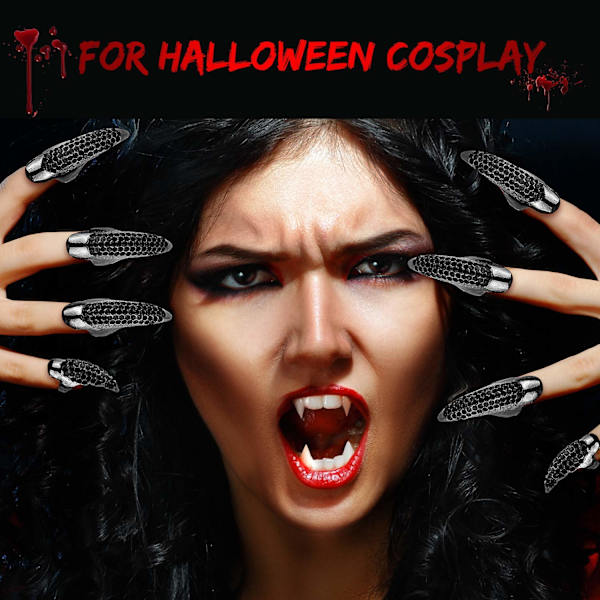 10 kpl Sormus Kynsi - Halloween Puku Seostimantti Liioiteltu