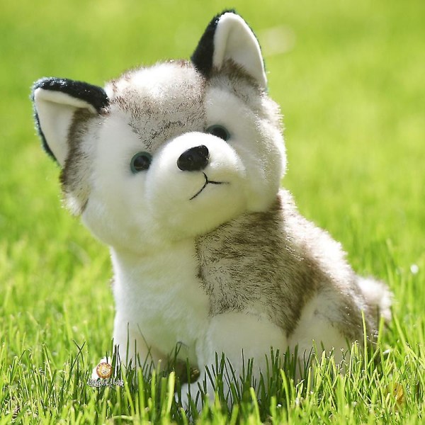 Livsliknande Siberian Husky Plyschdjur - Plyschleksak Present Till Barn (25cm)