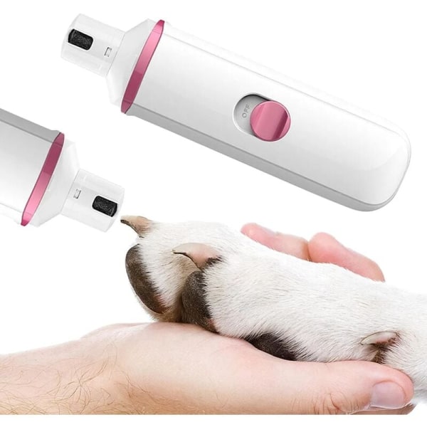 Rosa hundespikersliper, superstille hundeklo-negleklippere, USB Ch