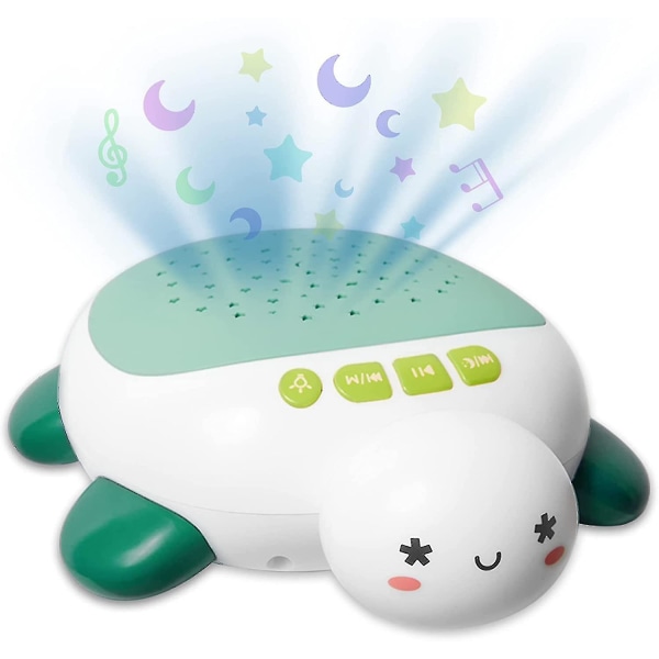 Baby Star projektor nattljus. Musikalisk leksak med stjärnljus. 100 lugnande sånger, 6 barnrim, 3 berättelser
