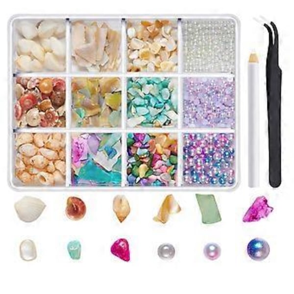 1 Ask Nagelberlocker för Naglar 3D Nagelstrass Nageldekorationer Professionella Hantverks Nagelkonsttillbehör för Kvinnor 12FH05