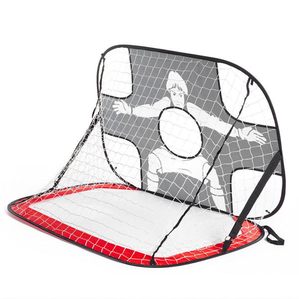 1 pack, red portable football cage, foldable goal, pop-up footbal