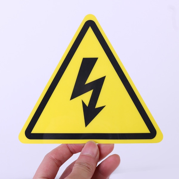 2st Electric Hazard triangelklistermärken med print för utomhus/ind
