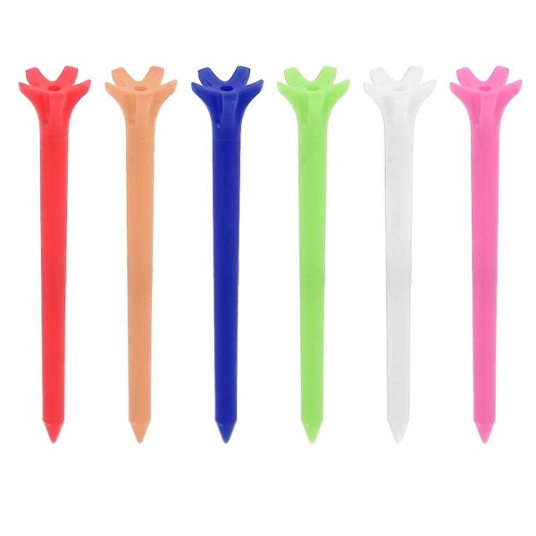 50 st golftees, 83 mm plastgolftees hållbara golftees med fem klor för sportträning golf